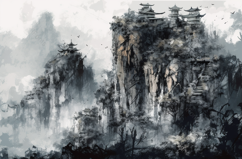 中国风山脉意境水墨画,插画/手绘图,插画/手绘图库,插画/手绘图下载,插画/手绘